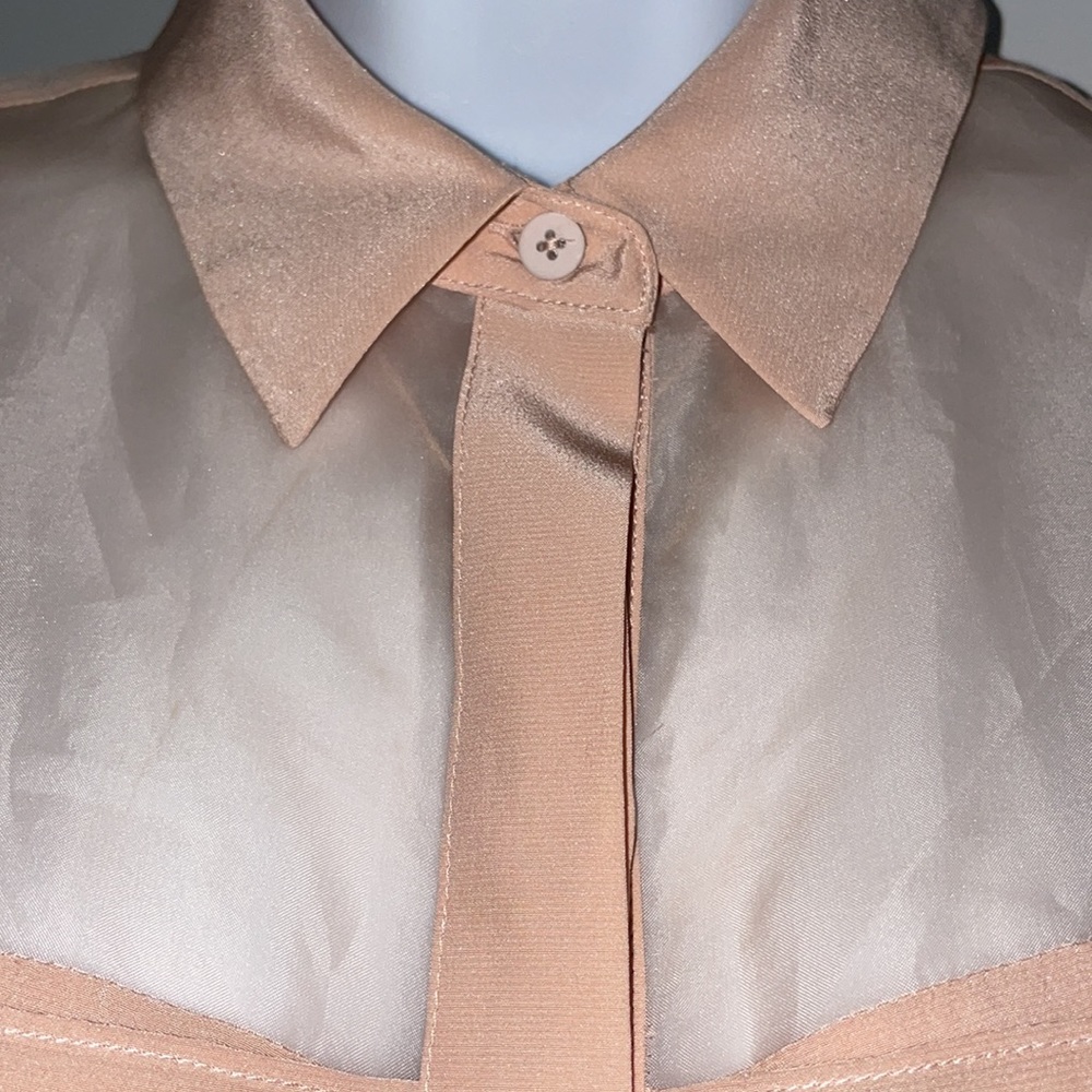 Rebecca Taylor Pink Silk & Organza Blouse With Bl… - image 8